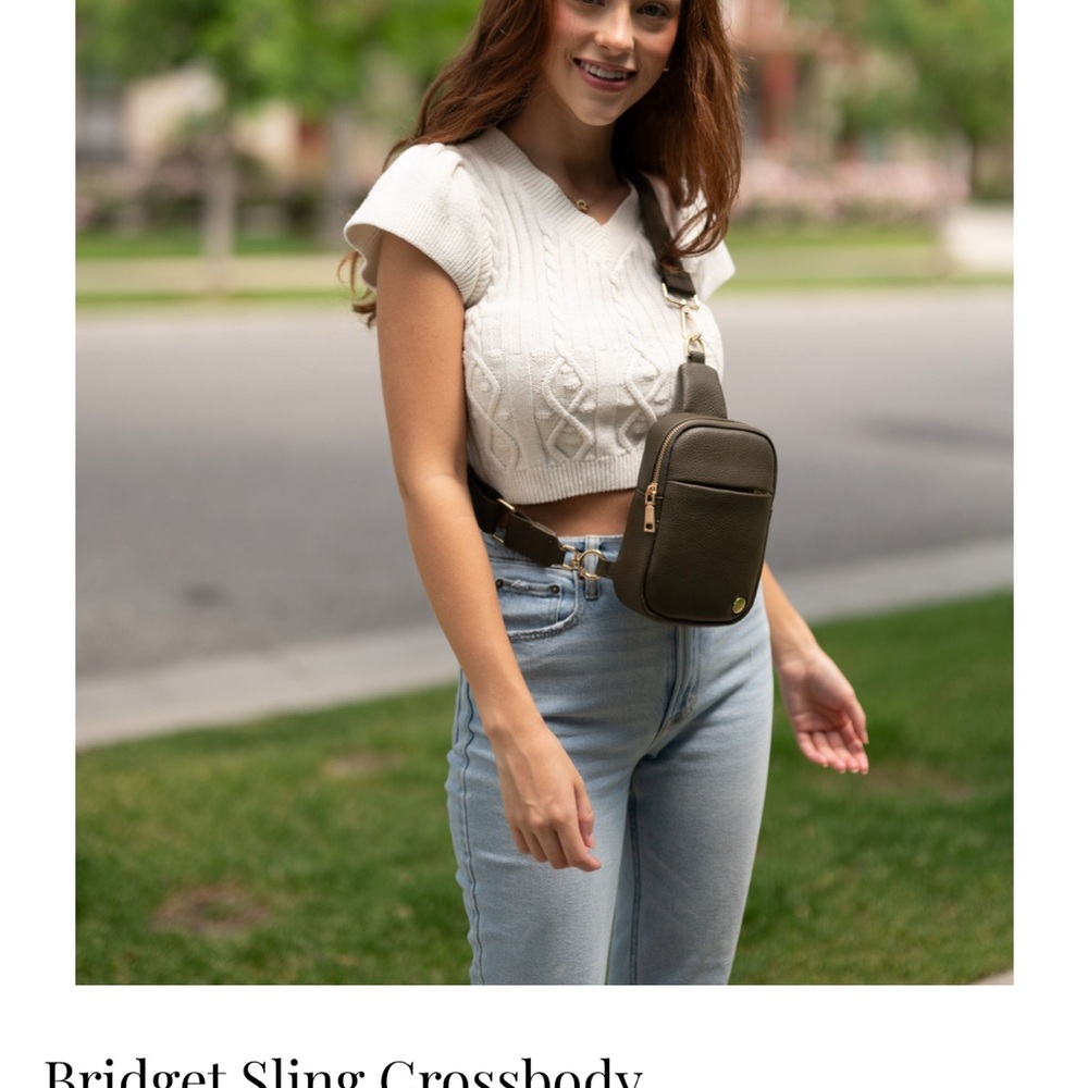 Modern & Chic Bridget Sling Crossbody - Olive